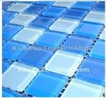 HG-425056马赛克游泳池水池ktv会所 蓝色水晶玻璃马赛克瓷砖背景墙装修